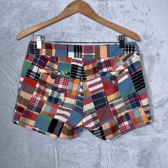 J. Crew Shorts Women's Size 2 Madras Plaid City Fit Shorts Preppy Minimalism - Picture 2 of 9